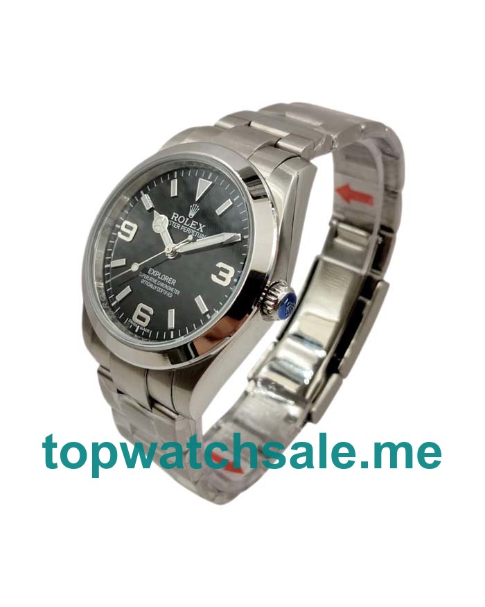 UK Black Dials Steel Rolex Explorer 214270 Replica Watches