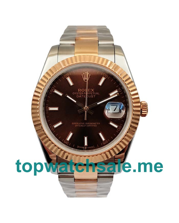 UK Chocolate Dials Steel And Rose Gold Rolex Datejust 126331 Replica Watches