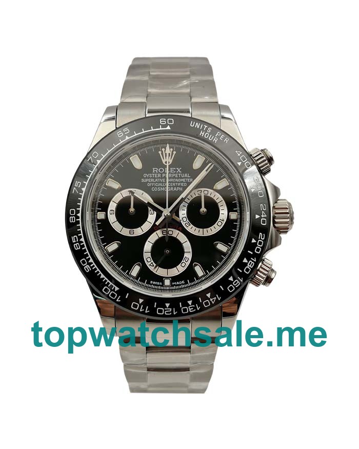 UK Black Dials Steel Rolex Daytona 116500 Replica Watches