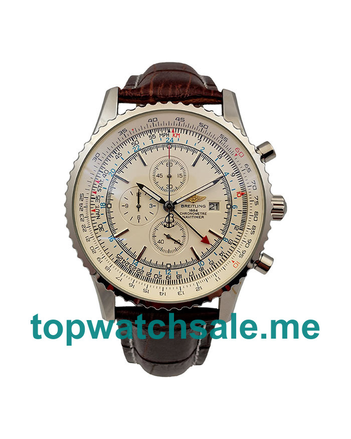 UK White Dials Steel Breitling Navitimer World A24322 Replica Watches