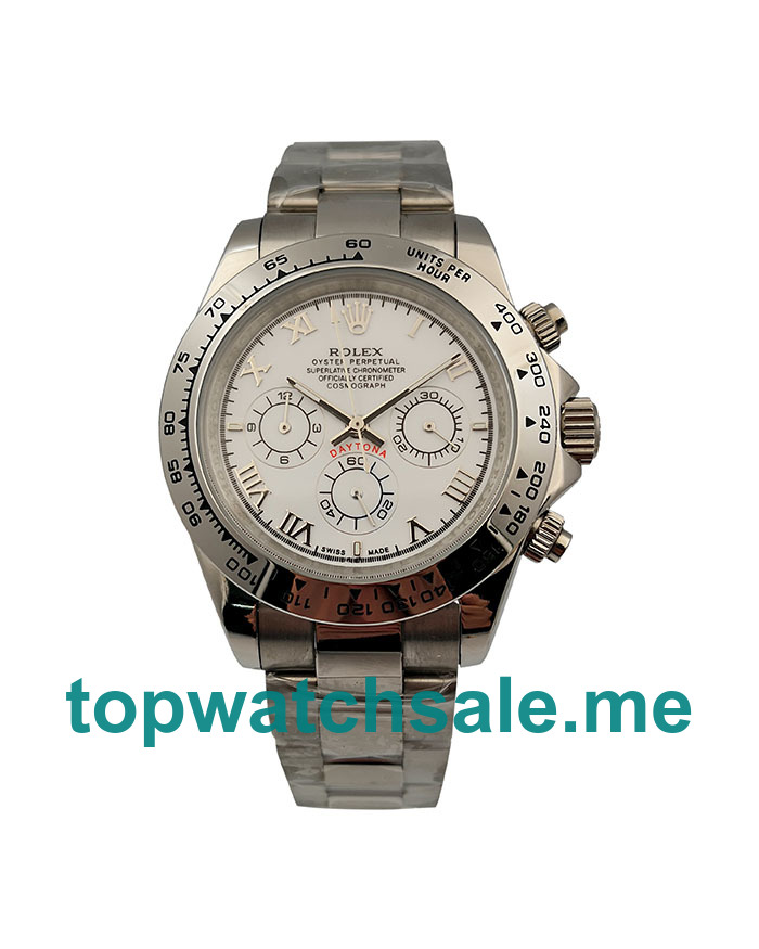 UK White Dials Steel Rolex Daytona 116520 Replica Watches