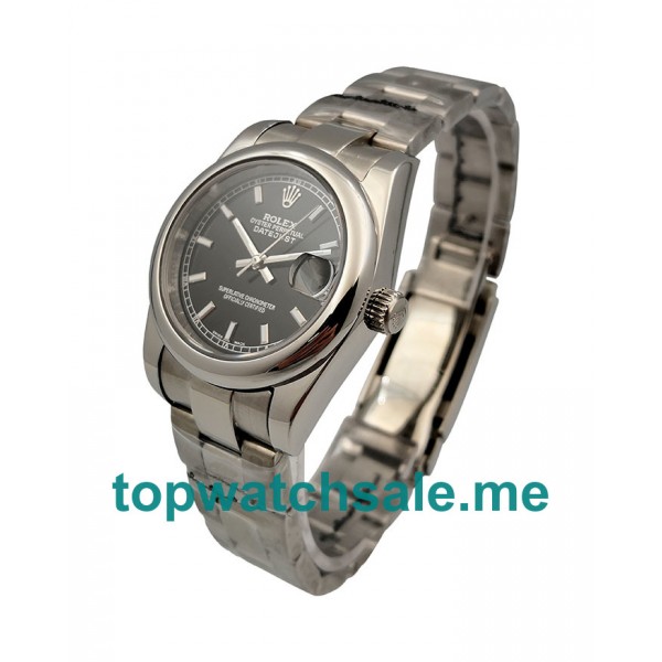 UK Black Dials Steel Rolex Datejust 178240 Replica Watches