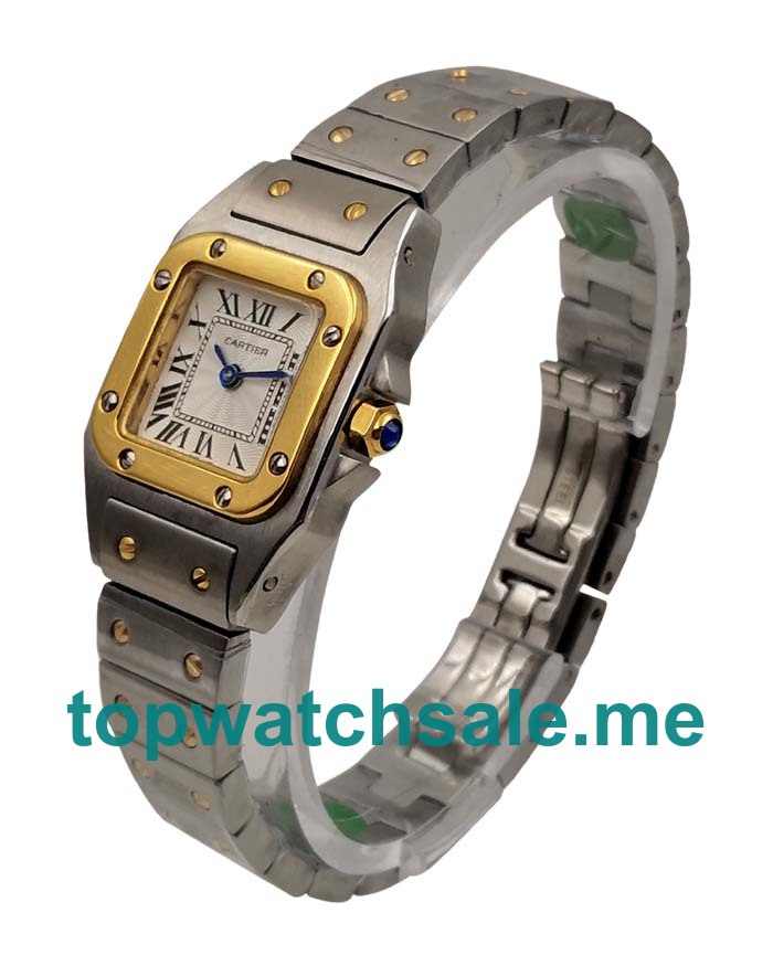 UK Steel And Gold Replica Santos De Cartier W20012C4 Quartz Watches