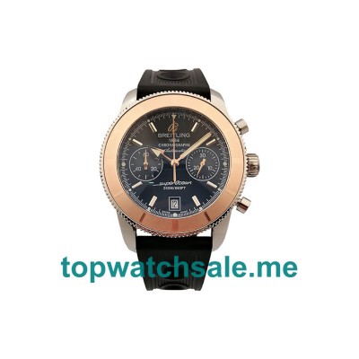 UK Black Dials Steel And Rose Gold Breitling Superocean Heritage U23370 Replica Watches