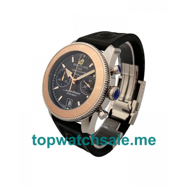 UK Black Dials Steel And Rose Gold Breitling Superocean Heritage U23370 Replica Watches