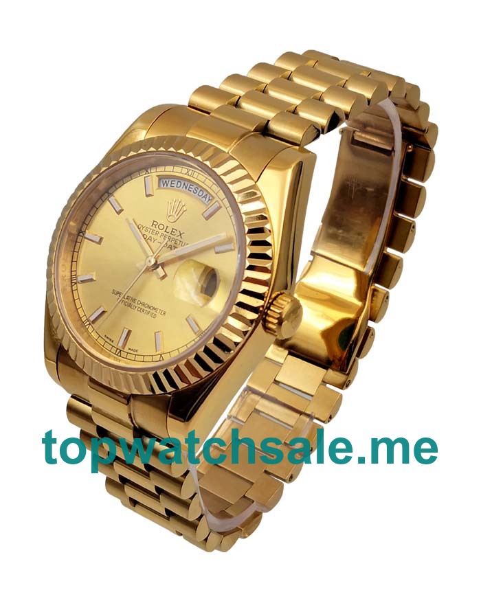 UK Champagne Dials Gold Rolex Day-Date 118238 Replica Watches