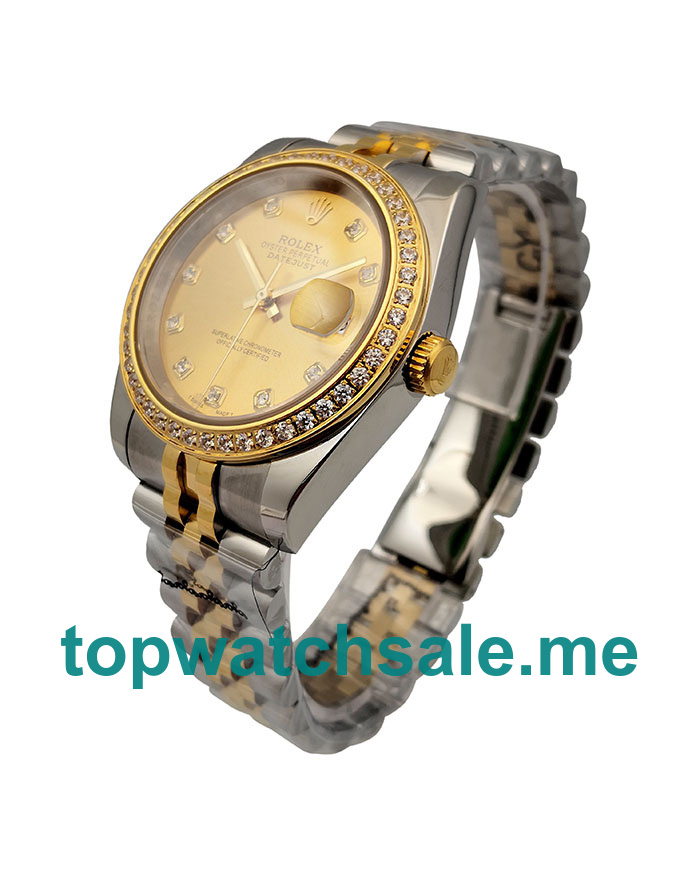 UK Champagne Dials Steel And Gold Rolex Datejust 116243 Replica Watches