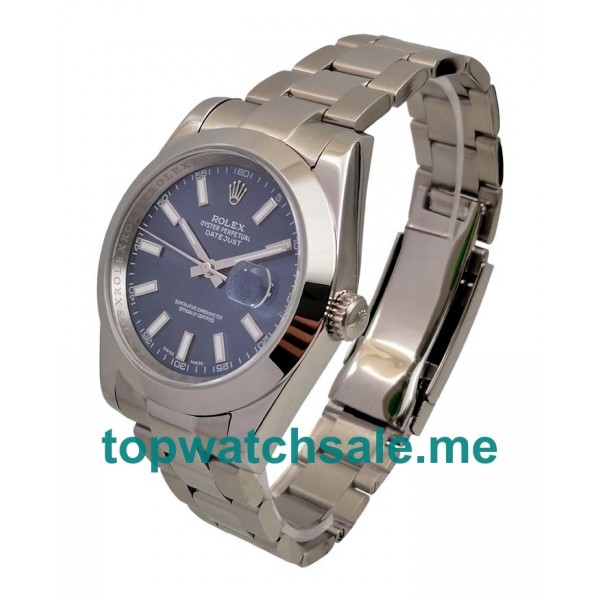 UK Blue Dials Steel Rolex Datejust 126300 Replica Watches