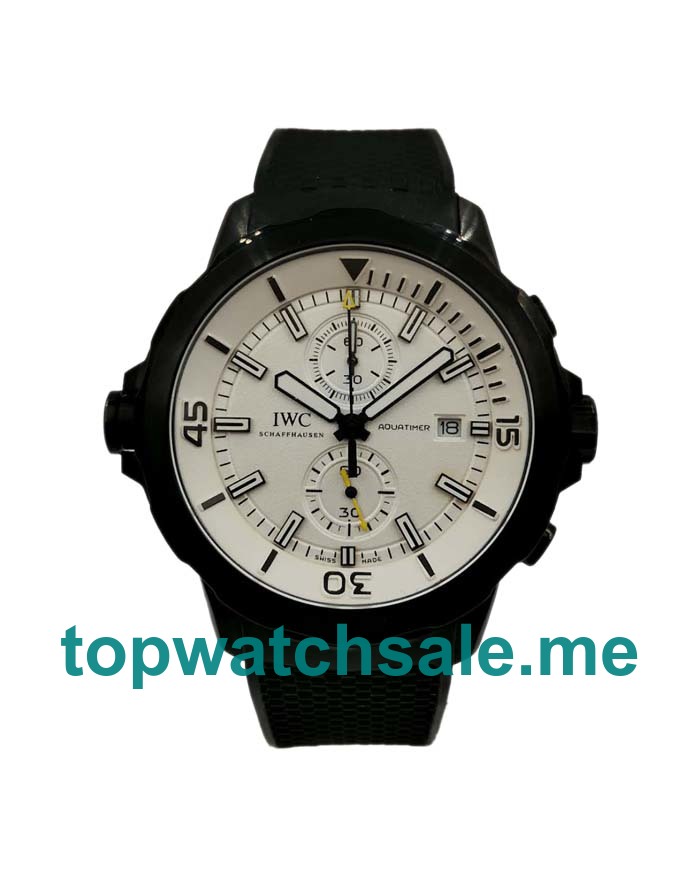 UK White Dials Black Steel IWC Aquatimer IW376705 Replica Watches