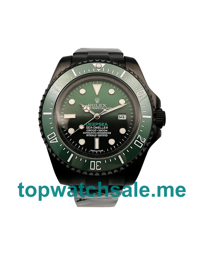 UK Green And Black Dials Black Steel Rolex Sea-Dweller Deepsea 126660 Replica Watches