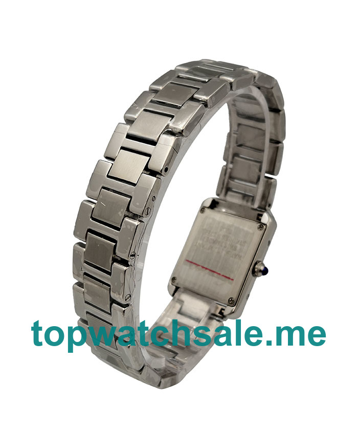 UK Stainless Steel Cartier Tank W5200014 Replica Watches For Women