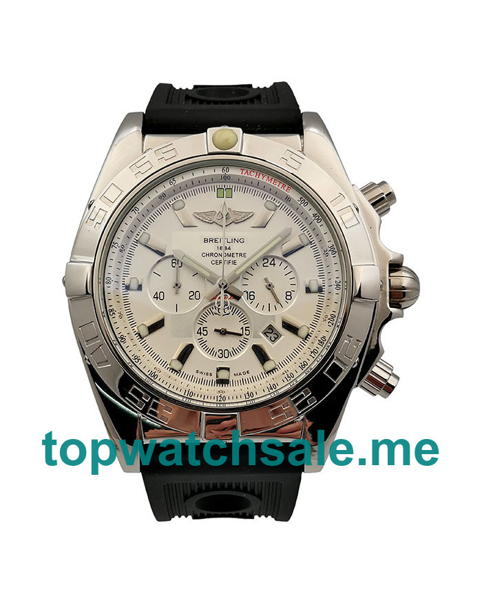 UK White Dials Steel Breitling Chronomat Evolution AB0110 Replica Watches