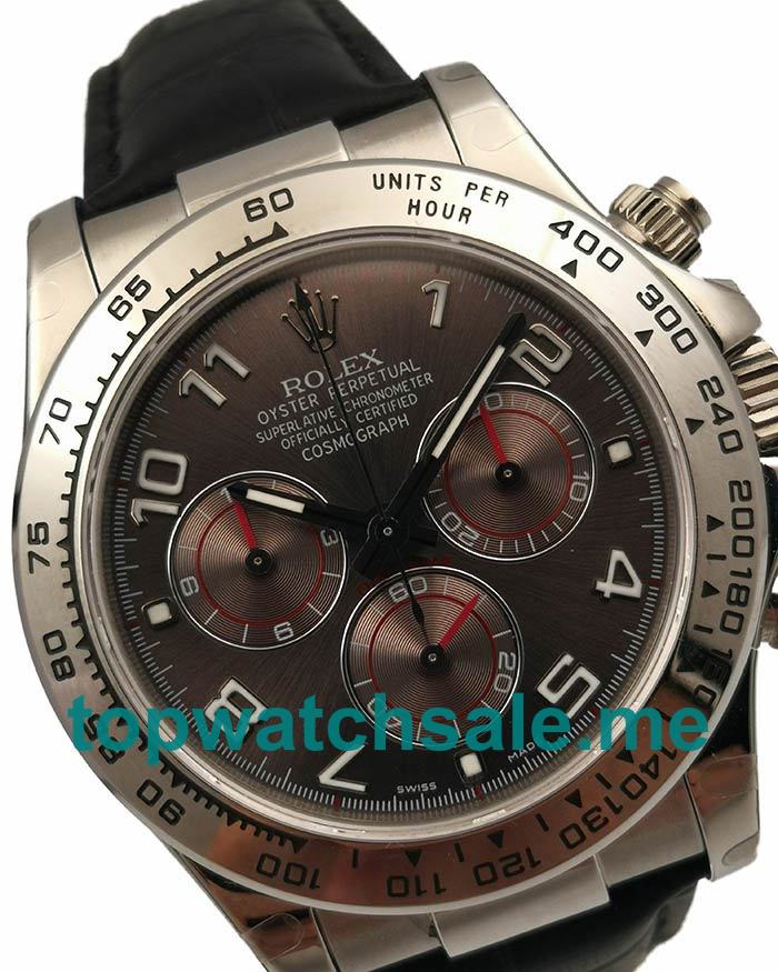 UK Grey Dials White Gold Rolex Daytona 116519 Replica Watches