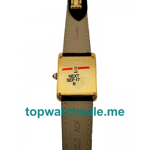 UK White Dials Gold Cartier Tank Solo W5200002 Replica Watches