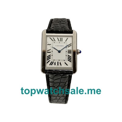 UK White Dials Steel Cartier Tank Solo WSTA0028 Replica Watches