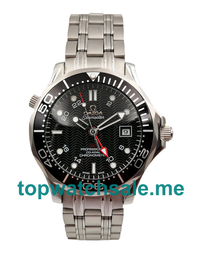 UK Black Dials Steel Omega Seamaster 300 M GMT 2535.80.00 Replica Watches