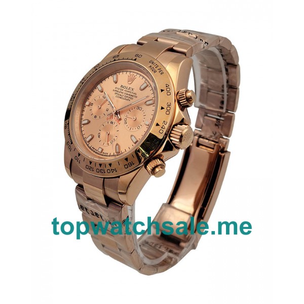 UK Pink Dials Rose Gold Rolex Daytona 116505 Replica Watches