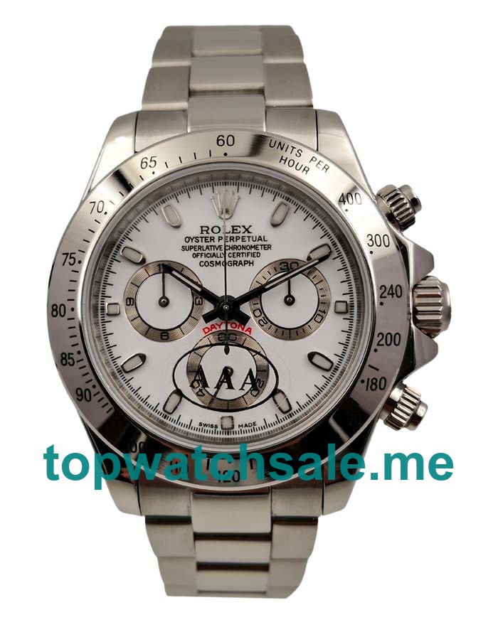 UK White Dials Steel Rolex Daytona 116520 Replica Watches