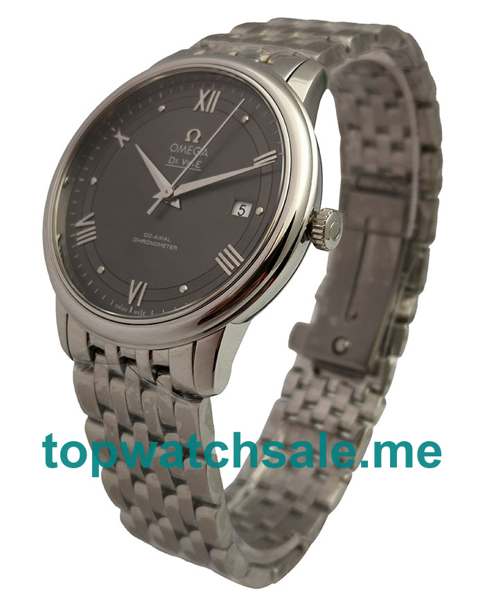 UK Gray Dials Steel Omega De Ville 424.10.40.20.06.001 Replica Watches