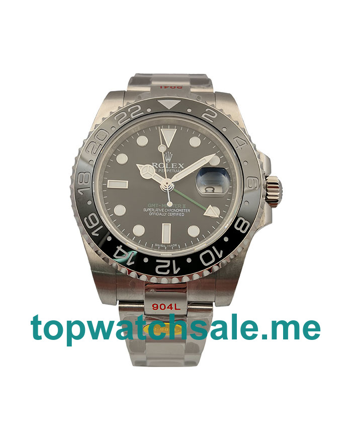 UK Black Dials Steel Rolex GMT-Master II 116710LN Replica Watches