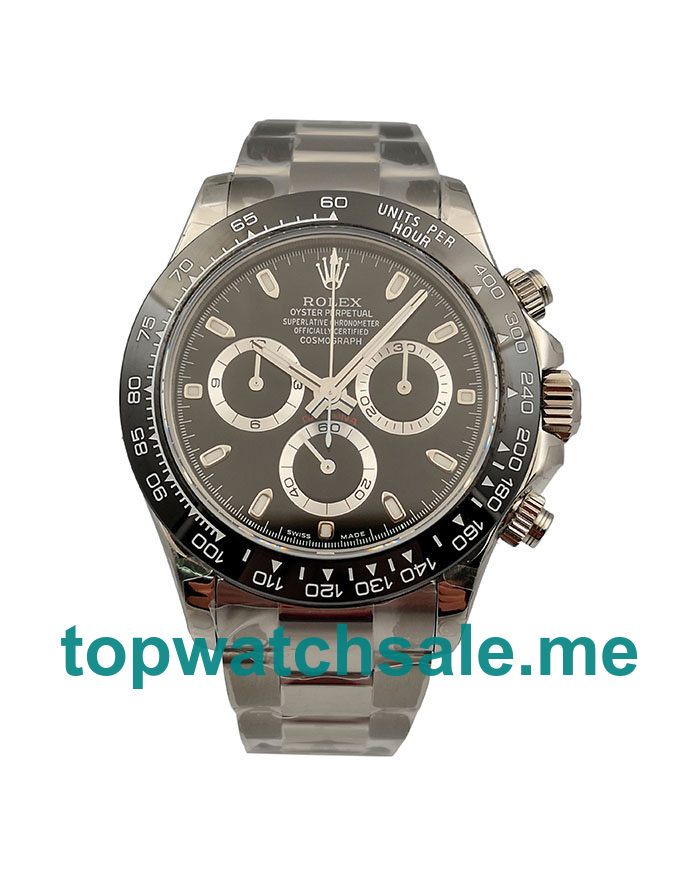 UK Black Dials Steel Rolex Cosmograph Daytona 116500LN N Replica Watches