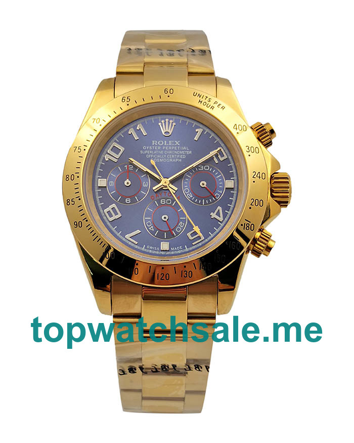 UK Blue Dias Gold Rolex Daytona 116528 Replica Watches