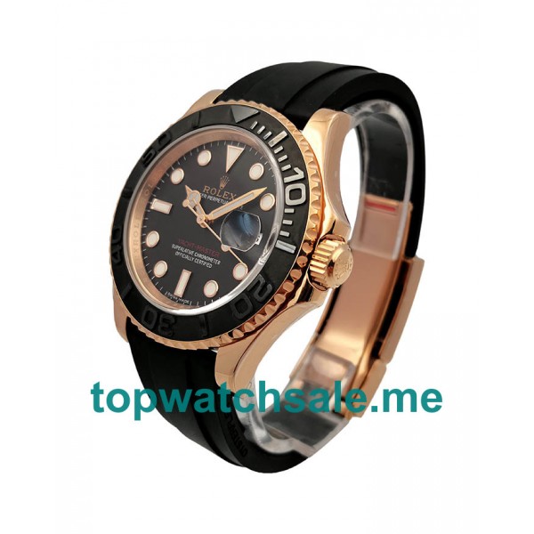 UK Black Dials Rose Gold Rolex Yacht-Master 40 116655 AR Replica Watches