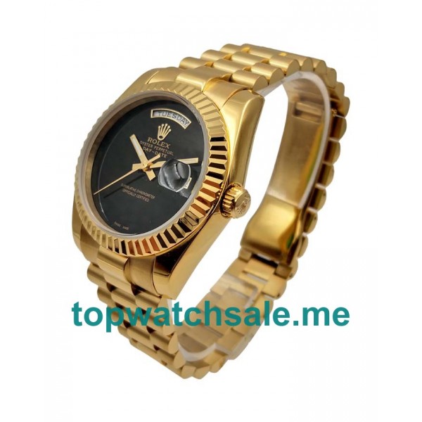 UK Black Dials Gold Rolex Day-Date 18038 Replica Watches