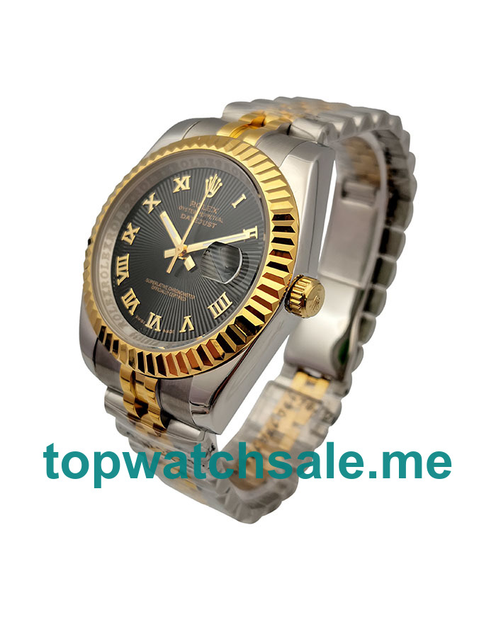 UK Black Dials Steel And Gold Rolex Datejust 116333 Replica Watches