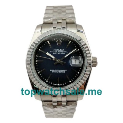 UK Blue Dials Steel Rolex Datejust 16234 Replica Watches