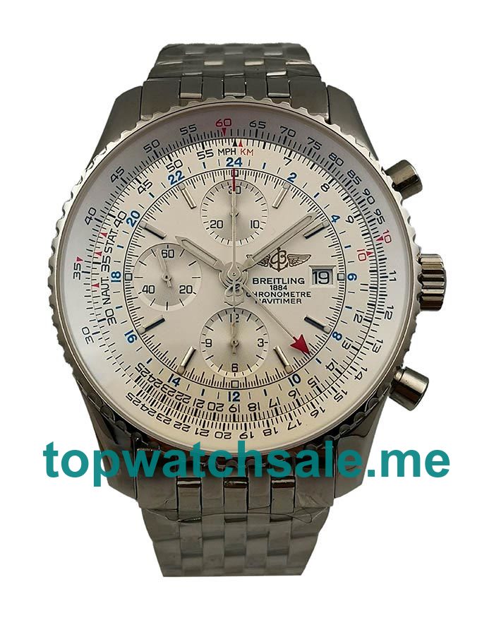 UK White Dials Steel Breitling Navitimer World A24322 Replica Watches