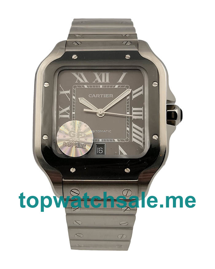 UK Black Dials Steel Cartier Santos WSSA0037 Replica Watches