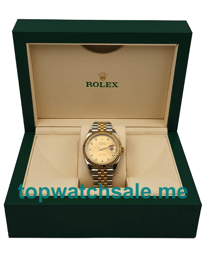 UK Champagne Dials Steel And Gold Rolex Datejust II 116333 EW Replica Watches