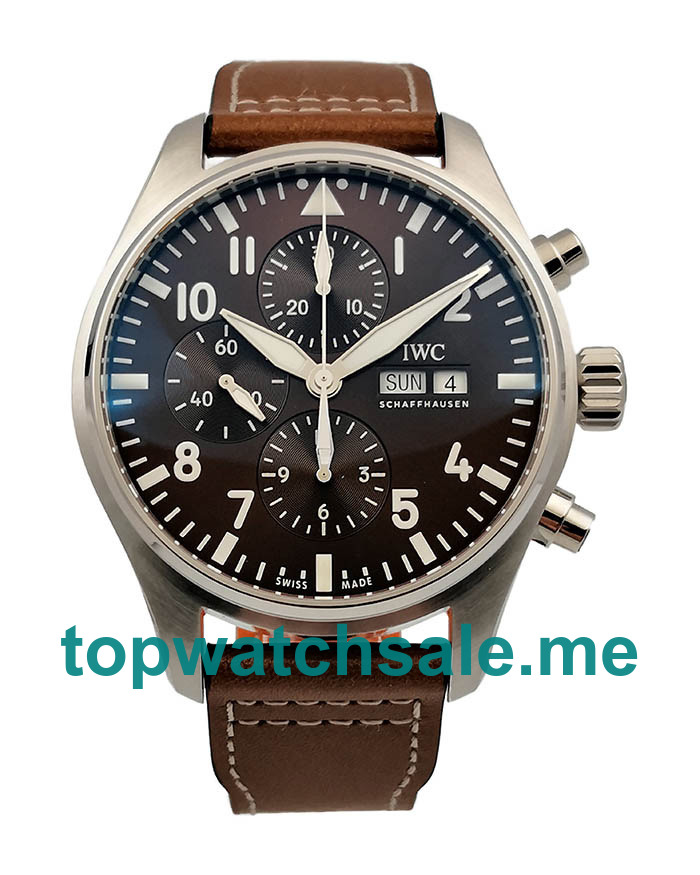 UK Brown Dials Steel IWC Pilots IW377714 Replica Watches