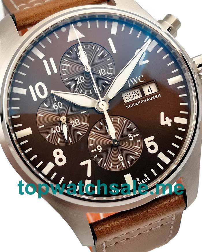 UK Brown Dials Steel IWC Pilots IW377714 Replica Watches