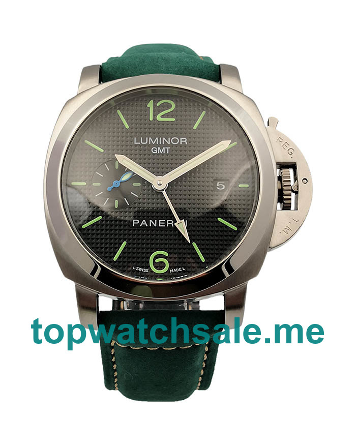 UK Black Dials Steel Panerai Luminor GMT PAM00535 Replica Watches