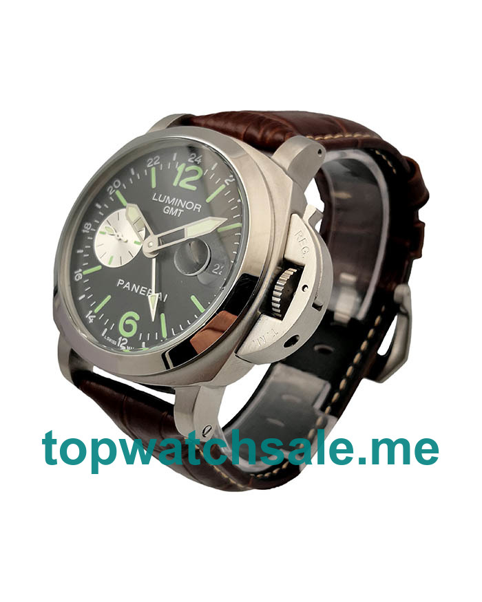 UK Black Dials Steel Panerai Luminor GMT PAM00088 Replica Watches