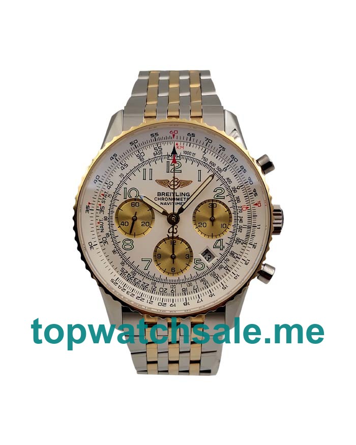 UK White Dials Steel And Gold Breitling Navitimer D23322 Replica Watches