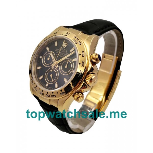 UK Black Dials Gold Rolex Daytona 116508 Replica Watches