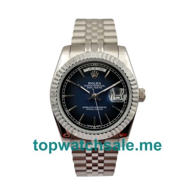 UK Blue Dials Steel Rolex Day-Date 118239 Replica Watches