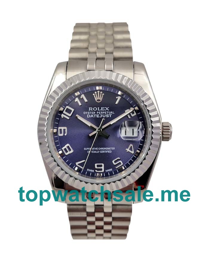 UK Blue Dials Steel Rolex Datejust 116234 Replica Watches