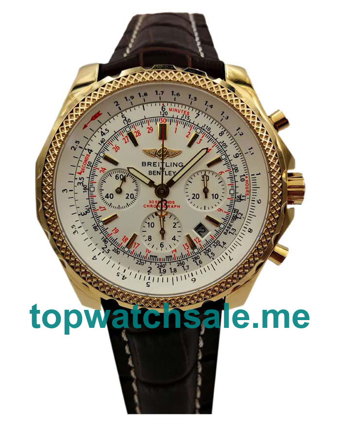 UK White Dials Gold Breitling Bentley Motors A25362 Replica Watches