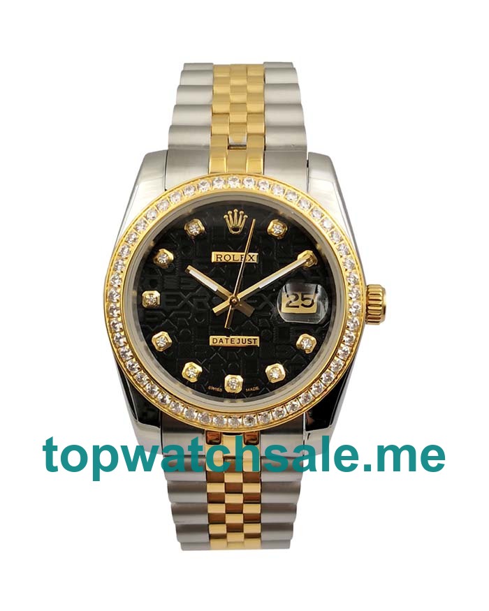 UK Black Dials Gold And Steel Rolex Datejust 116243 Replica Watches