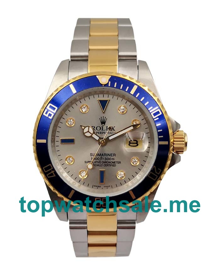 UK Gray Dials Steel And Gold Rolex Submariner 16613 Replica Watches