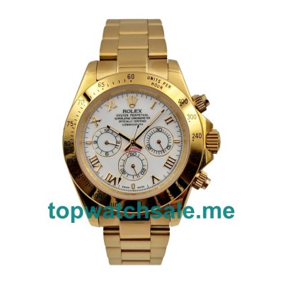 UK White Dials Gold Rolex Daytona 116528 Replica Watches