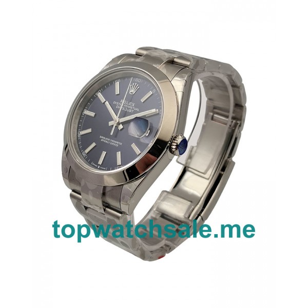 UK Blue Dials Steel Rolex Datejust 126300 Replica Watches