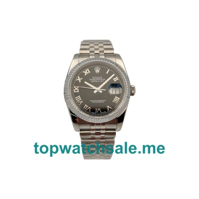 UK Black Dials Steel Rolex Datejust 116234 Replica Watches