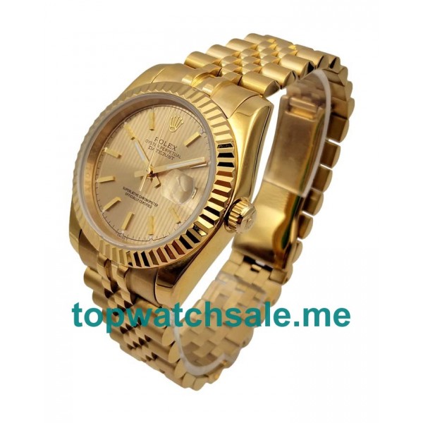 UK Champagne Dials Gold Rolex Datejust 178278 Replica Watches