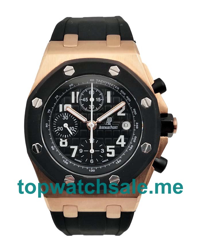 UK Black Dials Rose Gold Audemars Piguet Royal Oak Offshore 25940OK.OO.D002CA.01 Replica Watches