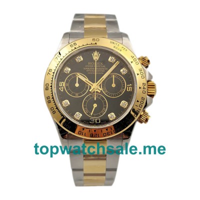 UK Black Dials Steel And Gold Rolex Daytona 116503 Replica Watches